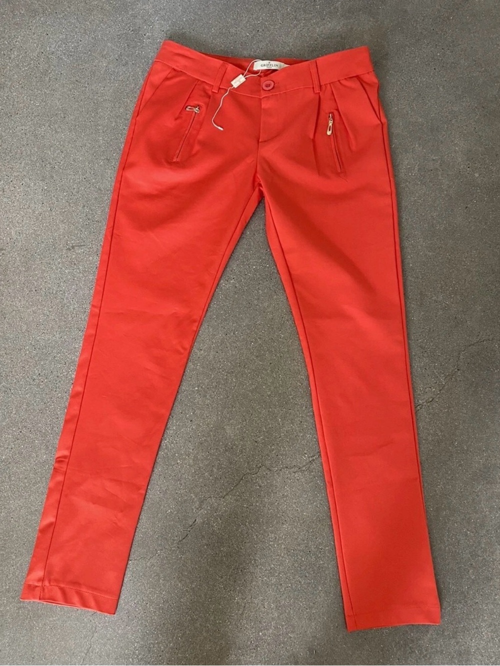 Women’s Cropped Slim Ankle Pants in Orange